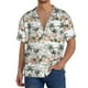 thumbnail image 1 of Fotbe Flamingo Palm Trees Camisa Estampada de Manga Corta para Hombre, Casual de Verano, Estilo Playero, Sin Arrugas-Large, 1 of 5