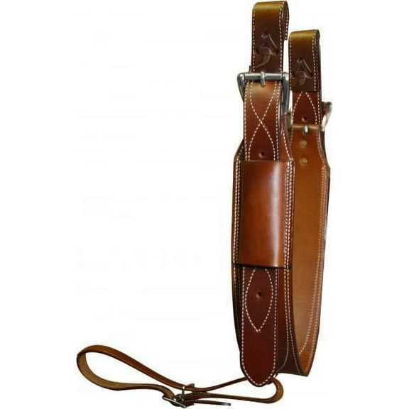 Showman 3" Wide Heavy Duty Premium Leather Back Cinch w/ Roller Buckles