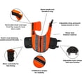 thumbnail image 4 of DogLine - Dog Life Jacket Dog Life Vest for Swimming and Boating in Hi-Viz Colors with Reflective Strips Mesh Underbelly for Draining and Drying and Top Carry Handle(Neon Orange: Girth 11" - 15"), 4 of 7