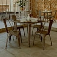 thumbnail image 4 of Heavenly Collection Solid Metal Dining Table, Dark Gray Finish, Indoor/Outdoor Dining Table for Kitchen, Dining Room, Patio & Balcony, 4 of 6