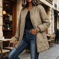 thumbnail image 2 of Women's Quilted Jacket Lightweight Zipper Fall Winter Coats Thermal Padded Puffer Jacket Loose Casual Outerwear with Pockets, 2 of 9