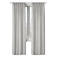 thumbnail image 4 of Loft Living Davos Textered Jacquard Dual Header(Back Tab/Rod Pocket) Single Curtain Panel Light-filtering 52" x 95" in Silver, 4 of 5