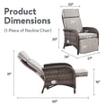 thumbnail image 4 of Bellefurn Versatile Outdoor Recliner Chair,All-Weather Wicker Patio Chair Outdoor Chaise Lounge Chairs with Adjustable Backrest & Footrest,Outdoor Reclining Lounge Chair for Outdoor,Yard,Pool,Garden, 4 of 10