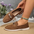 thumbnail image 7 of Bkhluea Women Metal Accent Slip On Loafer Shoes Comfortable Footwear For Office Work Daily Casual Outdoor Activities, 7 of 7