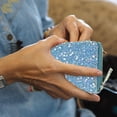thumbnail image 5 of Cartera de gran capacidad con bloqueo RFID para mujer, organizador de múltiples tarjetas, cartera plegable para mujer con bolsillo con cremallera, 5 of 5