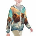 thumbnail image 2 of Cauagu Cloud Guinea Pig Print Sun Protection Jacket for Teen,Full-Zipper Long Sleeve Sun Shirts with Pockets UV Hoodie Shirts Outdoor Athletic Jacket-XX-Large, 2 of 7