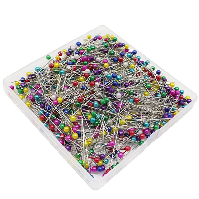 Pearlized Head Straight Pins For Dressmaking And Jewelry Crafting Projects With Easy Grip Beads