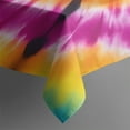 thumbnail image 3 of Rainbow Tie Dye Mandala Pattern Rectangle Tablecloth 60"x84",Waterproof Polyester Rectangle Table Cloth, Wipeable Spillproof Polyester Tablecloth for Dining, Camping, Indoor and Outdoor, 3 of 5