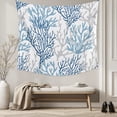 thumbnail image 5 of Navy Blue Coral Coastal Large Tapestry for Bedroom Wall Hanging Tapestry,Summer Beach Seaside Nautical Ceiling Backdrop Tapestries Poster Blanket Wall Decor for Teens Room Living Room Dorm 86" x 104", 5 of 8