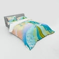 thumbnail image 3 of Ambesonne Modern Bedding Set 3 Pcs, Cartoon Like Waves, Twin XL, Multicolor, 3 of 3