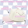 thumbnail image 5 of Funky Junque Kids Trucker Hat Baseball Cap - Literally Just a Girl - Rose/Beige (X-Small - 0-12 Months), 5 of 7