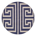 thumbnail image 3 of Unique Loom Athens Collection Area Rug - Greek Key (8' Round Navy Blue/Beige), 3 of 7