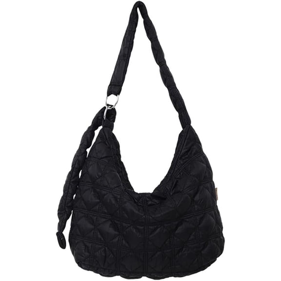 Kukuzhu Crossbody Bag Quilted Tote Purse for Women Puffer Shoulder Bag Puffy Purse Hobo Crossbody Bags