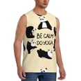 thumbnail image 2 of Gaeub Panda Doing Yoga Men's Sleeveless Muscle Shirts Workout Tank Tops, Odor Protection and Comfortable - Medium, 2 of 8