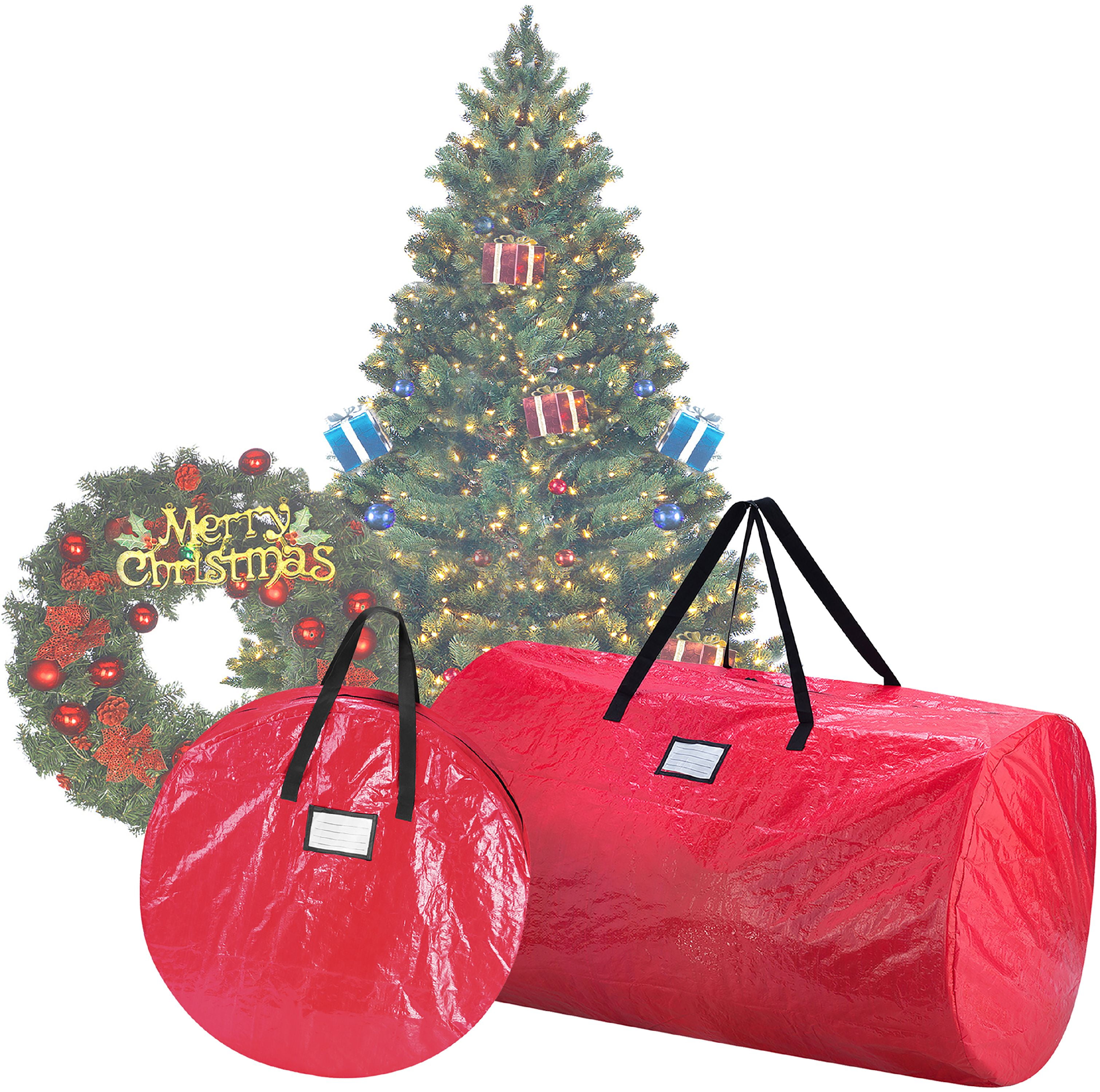 Elf Stor Tree & Wreath Storage Bag ComboRed, 9ft Tree, 30" Wreath