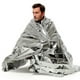 thumbnail image 4 of Manta de supervivencia de emergencia, 82 x 51 Mylar, reflectante térmica, reutilizable, resistente al viento y al agua para retener el calor corporal, esencial para acampar, hacer senderismo, 4 of 7