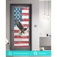 thumbnail image 6 of American Flag Window Privacy Film Stained Glass Window Film Decorative Windows Cover Static Windows Cling for Glass Door Eagle Watercolor USA Flag Stickers for Bathroom 19.6"x39.3", 6 of 7