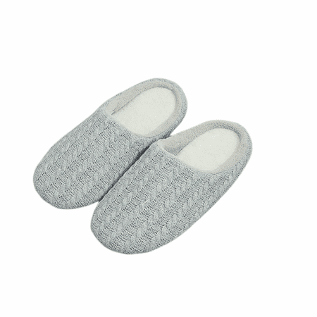 

JUSTUP Unisex Men s and Women s House Slippers Indoor Memory Foam Cashmere Cotton-Blend Knitted Autumn Winter Anti-Slip（8.5-9）
