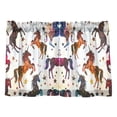thumbnail image 7 of Yayeee Kitchen Curtains Tier Pair Light Filtering 27"x24" Rod Pocket Short Cafe Window Panel, Rainbow Stars Pattern, 7 of 7