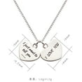 thumbnail image 4 of Alov Sterling Silver I just want to tell you... I love you Double Hearts Necklace, 4 of 7
