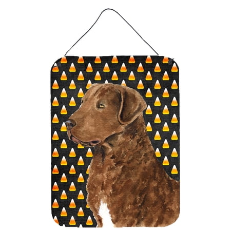 Chesapeake Bay Retriever Wheaten Candy Corn Halloween Wall Door Hanging Prints