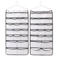 thumbnail image 5 of Hanging Travel Organizer, 42 Large Clear Zipper Pockets for Makeup, Toiletry, Cosmetics, Underwear, Jewelry, Lingerie Holder Bag for Women - Closet, Wall or Door Pink, 5 of 6