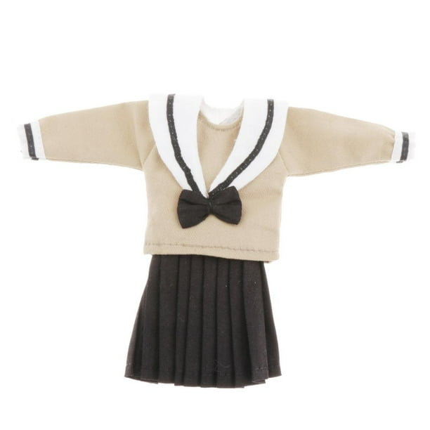 Trajes de disfraz hechos 1:6 para juguete acción de , Yotijar Uniforme escolar de muñeca de 12 pulgadas