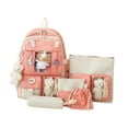thumbnail image 3 of Mochila de moda Yinane para mujer Rosado con correas de hombro ajustables, 3 of 8