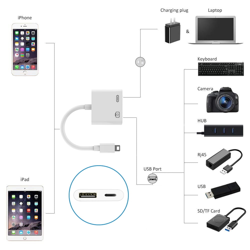 Lightning To Usb 3 0 Female Adapter Cable With Usb Power Interface Data Sync Walmart Com Walmart Com Lightning To Usb 3 0 Female Adapter Cable With Usb Power Interface Data Sync Walmart Com Walmart Com