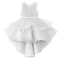 thumbnail image 3 of Flower Girls Sequins Dress Trailing Tutu Dress for 4-12Y Girl Birthday Gown, 3 of 6