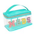 thumbnail image 2 of Bolso de cosméticos con purpurina de PVC, bolsa de cosméticos con cremallera, bolsa organizadora de maquillaje transparente para eventos deportivos de Verde, 2 of 10