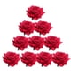thumbnail image 1 of 10 cabezas de rosas artificiales de terciopelo rojo para decoración del hogar y bodas, 1 of 9
