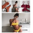 thumbnail image 2 of Yuemengxuan Women Fashionable Pleated Swimwear Separated Two Pieces Bathing Suit Bikinis, 2 of 7