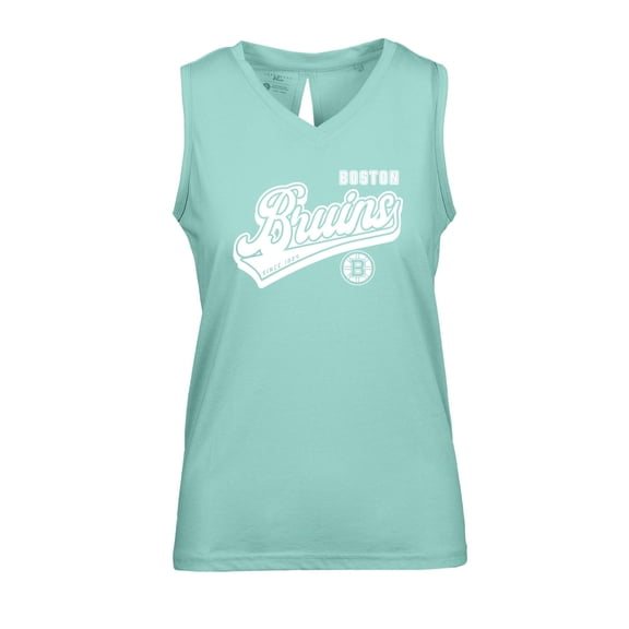 Women's Levelwear Mint Boston Bruins Paisley Sweep V-Neck Tank Top