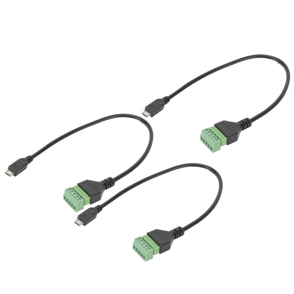 Solderless Terminal Plug Connector Cord Lightweight Durable Micro USB 5 Pin Male To 5 Pin Screw PVC Material Convenient To Use Office For Home