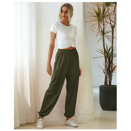 Women's Home Leisure Sports All-match Sweater Pants Ankle Banded Pants ...