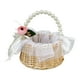 thumbnail image 1 of Matsuzay Cesta de flores con mango de perla para dama de honor, cestas tejidas para portador de anillos de diseño Simple de compromiso Videojuegos y accesorios Tipo 6, 1 of 6