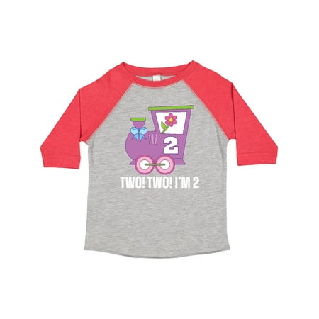 

Inktastic 2nd Birthday Cute Train I m Two Gift Toddler Toddler Girl T-Shirt