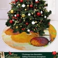 thumbnail image 6 of FMSHPON Autumn Forest Fall Orange Leaves Xmas Christmas Tree Skirt Stand Mat for Holiday Party Decoration Indoor Outdoor 36 inches, 6 of 6