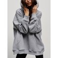 thumbnail image 5 of KelaJuan Women's Autumn Long Hooded Sweatshirt Long Sleeve Solid Color Hoodie with One Kangaroo Pocket, 5 of 6