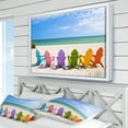 thumbnail image 3 of Designart ' Adirondack Beach Chairs ' Seashore Photo Framed Canvas Art Print, 3 of 3
