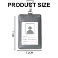 thumbnail image 2 of Badge Holder With Lanyard Heavy Duty Vertical Cute Leather Id Card Holder With Clear Id Window And 1 Card Slots For Women Men Nurse Teachers Students School Medical Law Enforcements Work - Gray, 2 of 5