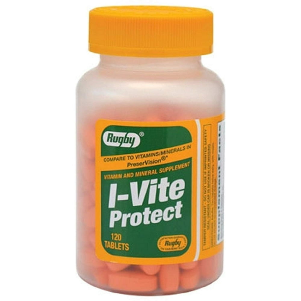 3 Pack Rugby IVite Protect Eye Vitamin Supplement 120 Tablets each
