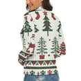 thumbnail image 3 of Knitted Christmas Tree Women's Turtleneck Sweater Long Sleeve Ribbed Fitted Turtle Neck Casual Fall Winter Collection Top XL, 3 of 4