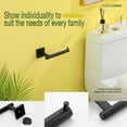thumbnail image 4 of KOKOSIRI Toilet Paper Holder for Bathroom Toilet Roll Holder Hold Mega Rolls Matte Black Stainless Steel B2005BK Matte Black 1, 4 of 9