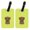 Labrador Retriever - Chocolate, variant on Pair Of Checkerboard Lime Green Chocolate Labrador Luggage Tags