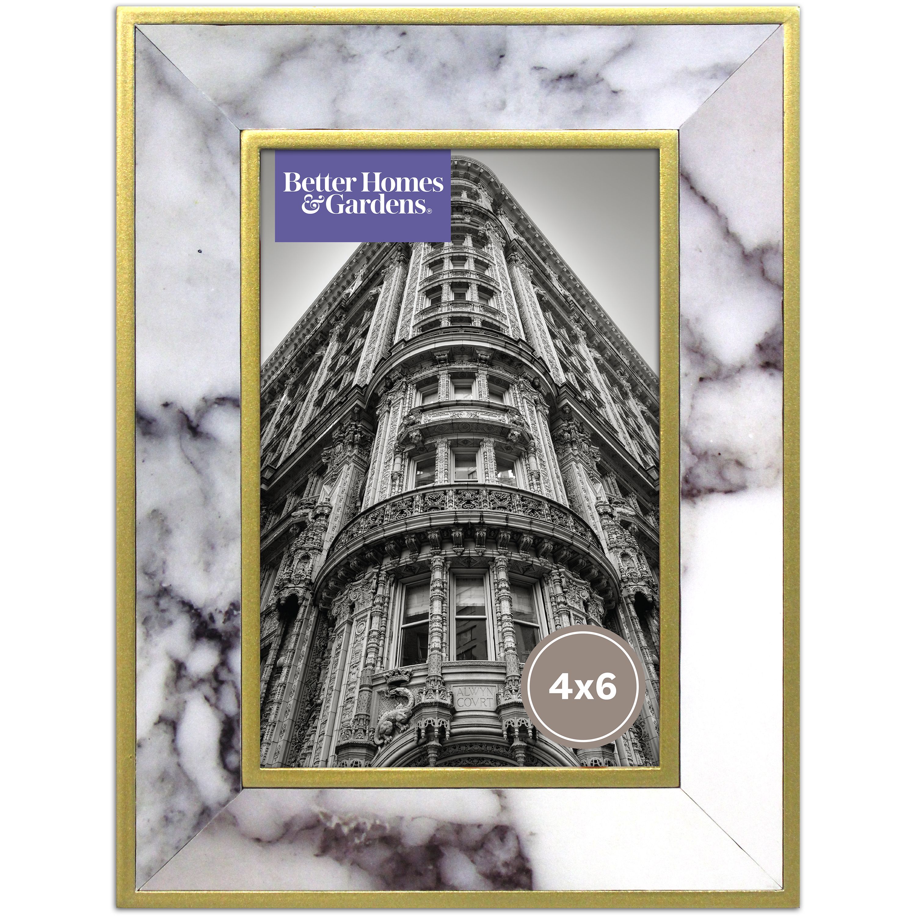 Better Homes And Gardens Marble Gold Finish Frame 4x6 Walmart