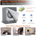 thumbnail image 3 of Washer/Dryer Cover for Front Load,Washing Machine Cover Waterproof,Dustproof and Anti-UV,Heavy Duty Oxford Washer Covers for Outside,27"W x 33"D x 39"H -Gray, 3 of 7