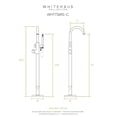 thumbnail image 3 of Whitehaus Collection Filler WHT7369S-C Floor Mount Free Standing Tub Faucet with Handshower Chrome, 3 of 3