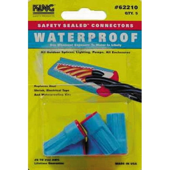 Medium Aqua/Red Waterproof Wire Connector (5-Pack)